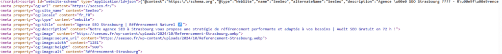 Code source balise title